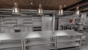 Full Building Use Rendering - Kitchen View